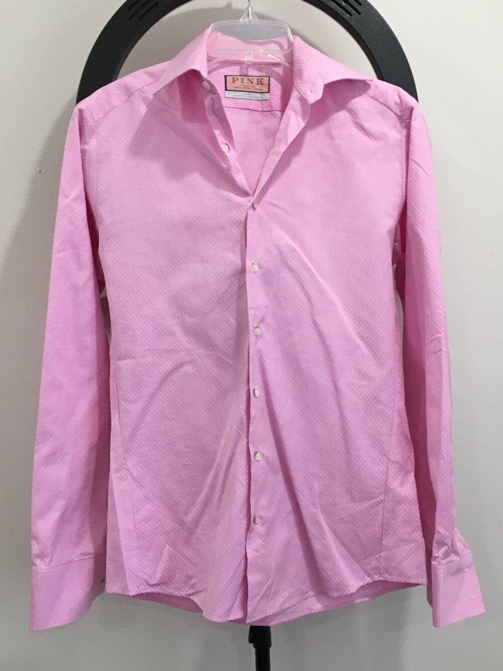 THOMAS PINK Textured Fabric Long Sleeve Button Shirt